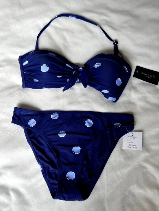 kate spade new york Other - Kate Spade Women's North Sea Polka Dot Bikini 2-Piece Set Size S NWT